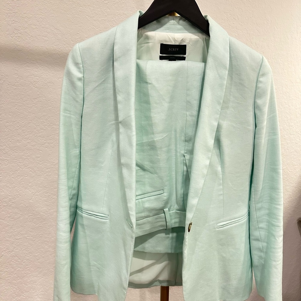 For sale: J.Crew mint blazer and pants set, size 2.